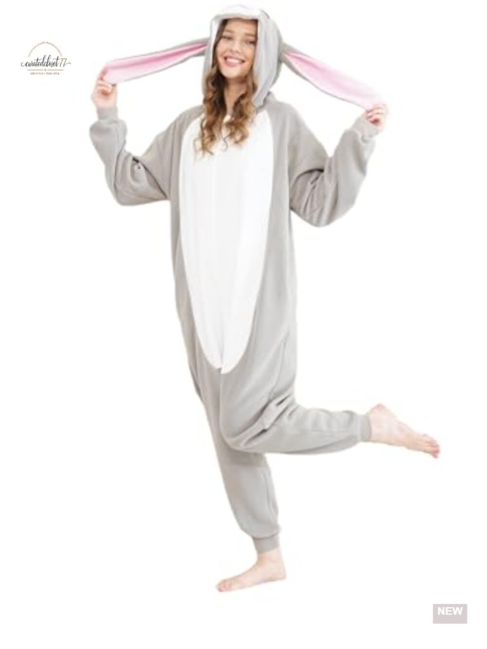 Women's Fleece Animal Onesie Pajamas Cosplay Costume Hooded One Piece Sleepwear
